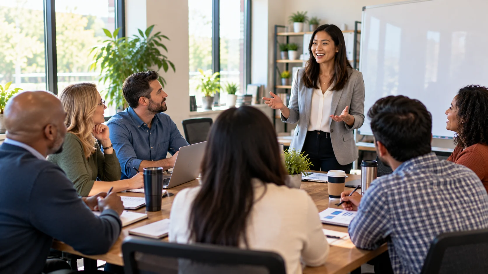 American employees attending a workplace financial wellness session about life insurance coverage and family financial protection.
